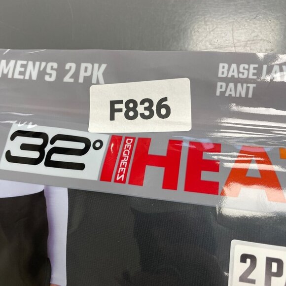 NEW 32 Degrees Heat Women's S 2-Pack Base Layer Legging Pants Black - Picture 5 of 5